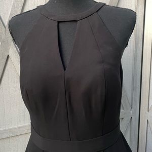 Black Size 6 floor length bridesmaids dress w/ pockets from Azizie